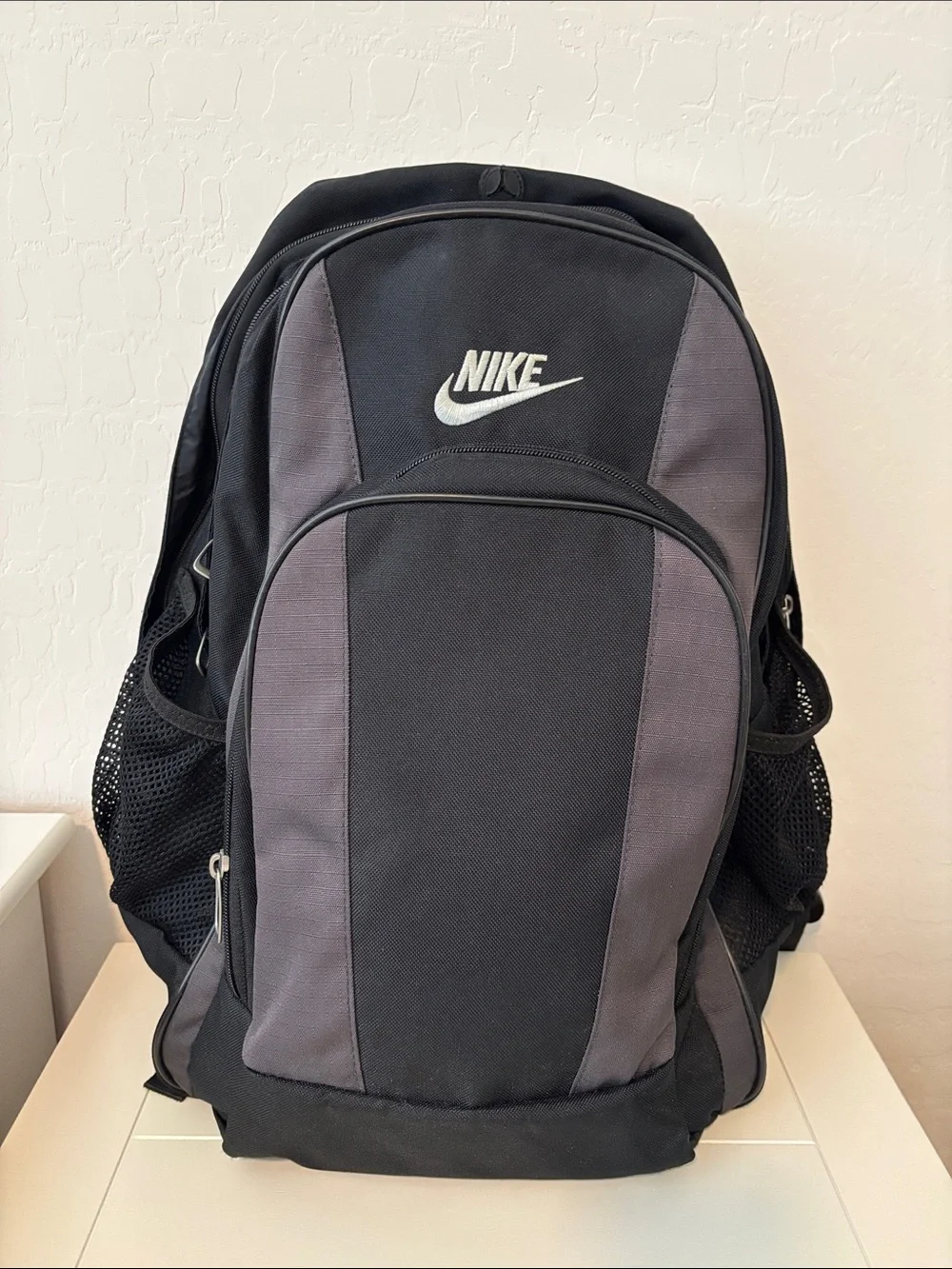 Nike Men's Black and Gray Two-Tone Backpack